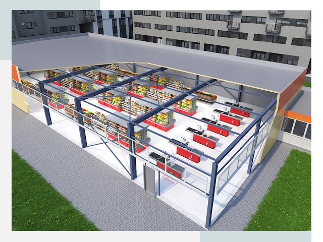 Строительство магазинов в Лангепас от 606 руб. за м²