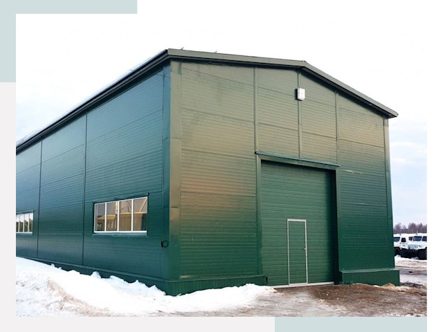 Двускатные ангары в Лангепасе