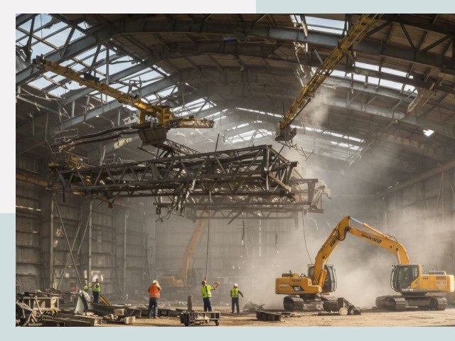 Демонтаж ангаров в Лангепасе от 606 руб. за м²