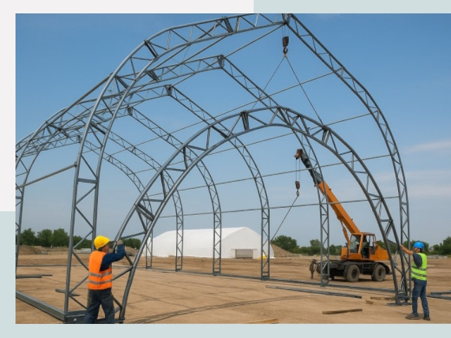 Монтаж ангаров в Лангепасе от 606 руб. - Надежно и быстро